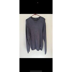 Vintage 90's IZOD Sweater Mens Medium M Faded Blue Vtg Long Sleeve Crew Neck